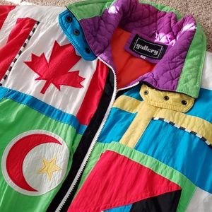 Vintage World Flags Ski Jacket